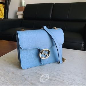 Gucci Interlocking G Buckle Chain Shoulder Bag